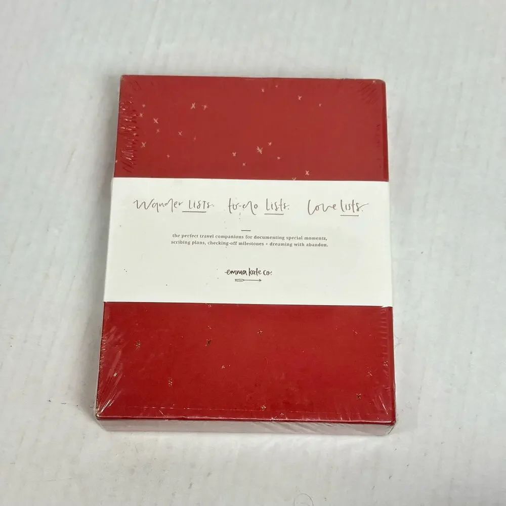 NEW Emma Kate Notebook Set in Box Wonder Lists To Do Lists Love Lists WHNWTLSET